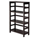 3-Shelf Wooden Bookcase in Espresso Finish